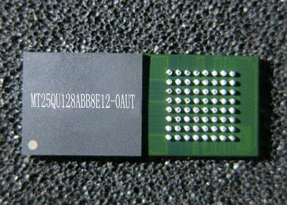 Memoria Flash serial múltiple IC 24-TBGA de la entrada-salida de los chips de memoria MT25QU128ABB8E12-0AUT 1.8V