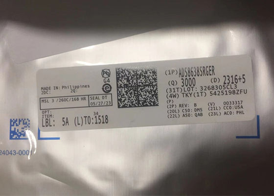 8 canales ADS8638SRGER 12 bits SAR Análogo a Convertidor Digital 24 VQFN IC chips
