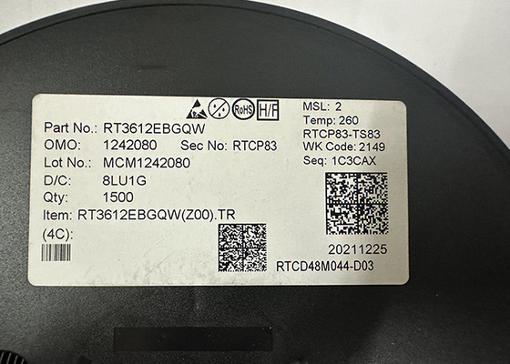 Chip de circuito integrado RT3612EBGQW Controlador PWM de dos fases con dos controladores integrados