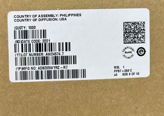 AD8205WYRZ Chip de circuito integrado de alimentación única 42 V Amplificador de diferencia del sistema