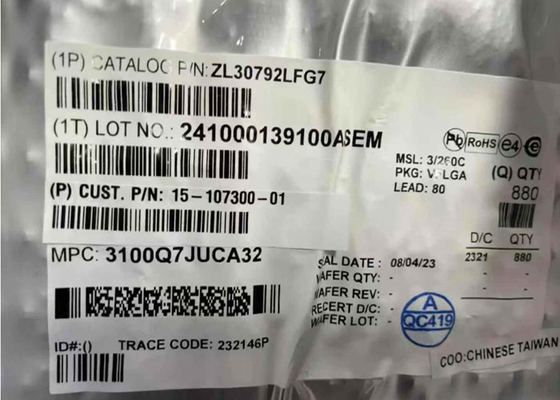 ZL30792LF Ethernet IC IEEE 1588 y sincronizador de red de reloj de paquetes Ethernet síncrono