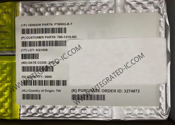 Chip de circuito integrado FT600Q-B-T 1.65V a 3.6V QFN56 Controlador de puente USB