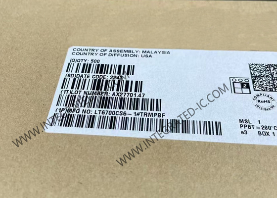 LT6700CS6-1 Chip de circuito integrado de microenergía de bajo voltaje con doble comparador de 400 mV de referencia