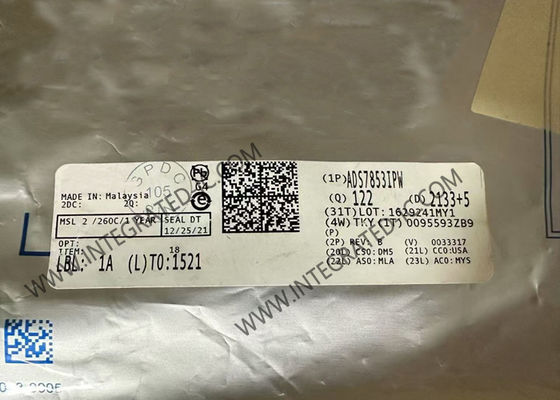 ADS7853IPW Conversores de circuito integrado de doble chip de alta velocidad de muestreo simultáneo analógico a digital