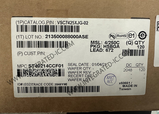 IC Ethernet VSC7425XJG-02 10 Puerto administrado de capa 2-Ethernet Switch IC BGA-672