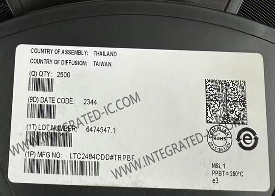 LTC2484CDD Chip de circuito integrado de 24 bits ΔΣ ADC con corriente de entrada fácil de la unidad de cancelación DFN-10