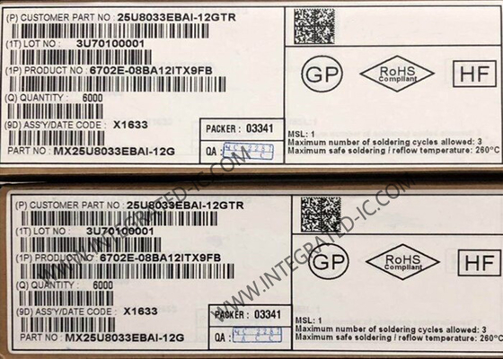 MX25U8033EBAI-12G Chip IC de memoria 8Mbit CMOS MXSMIOTM NOR IC de memoria flash WLCSP-8