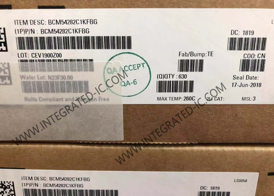 BCM54282C1KFBG Ethernet IC Transceptor Gigabit Ethernet de puerto octal con interfaz QSGMII