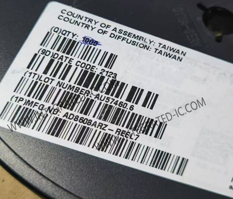 AD8608ARZ Chip de circuito integrado con bajo ruido CMOS de precisión Quad Operational Amplificadores