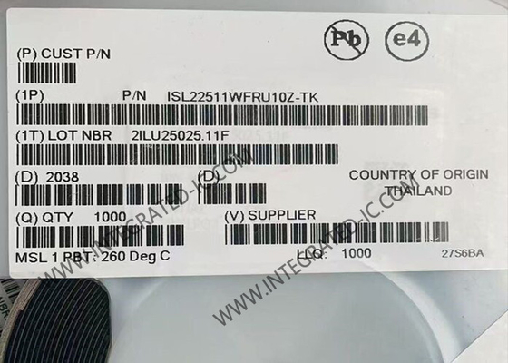 Chip de circuito integrado ISL22511WFRU10Z Potenciómetro controlado por pulsador único de baja potencia con bajo ruido