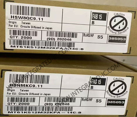 MT61K512M32KPA-14C:B Memoria IC Chip GDDR6 SGRAM Memoria 16Gbit Memoria dinámica de acceso aleatorio