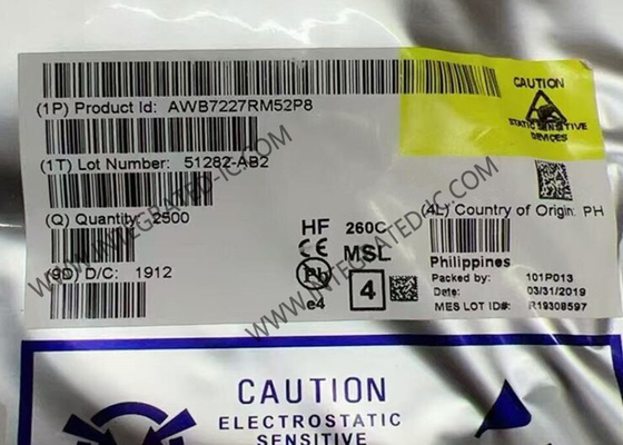 AWB7227RM52P8 Módulo de comunicación inalámbrica Módulo de amplificador de energía de células pequeñas de 4,5 V