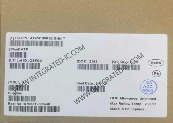 AT45DB081E-SHN-T Memoria IC Chip Memoria no volátil 8Mbit SPI Serial NOR Memoria flash