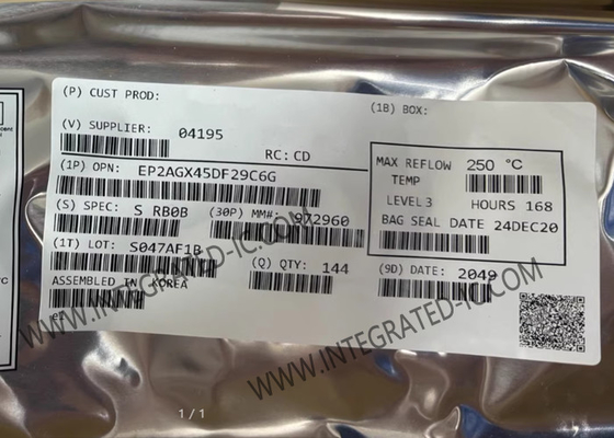 Puerta de campo programable EP2AGX45DF29C6G 3.35Mbit FPGA Chip lógico programable
