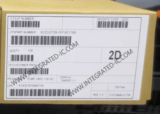 Chip de procesador de inteligencia artificial XCZU27DR-2FFVE1156I Zynq UltraScale + RFSoC Gen 1 SoC adaptativo FBGA-1156