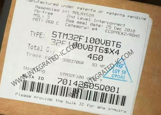 STM32F100VBT6 Microcontrolador MCU de alto rendimiento de 32 bits Microcontrolador de núcleo único IC