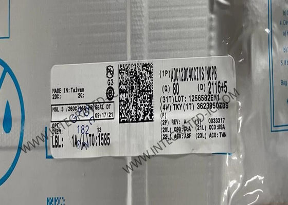 ADC12D040CIVS Chip de circuito integrado de 12 bits convertidor analógico a digital TQFP-64