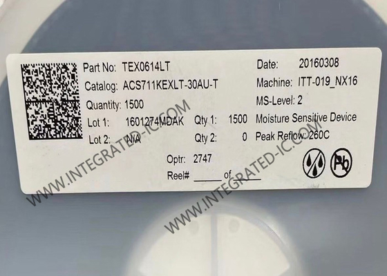 ACS711KEXLT-30AU Sensor IC 30A Efecto Hall Sensor de corriente lineal QFN12
