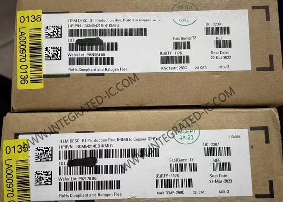 BCM54214EB1KMLG Ethernet IC con puerto único RGMII Transceptor Ethernet Gigabit QFN68