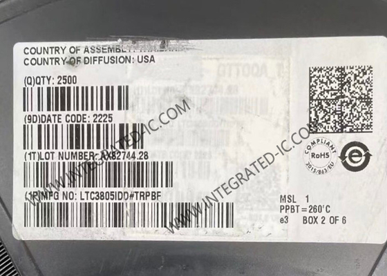 LTC3805IDD Chip de circuito integrado de corriente ajustable de frecuencia de modo de retroceso de corriente continua / controlador CC
