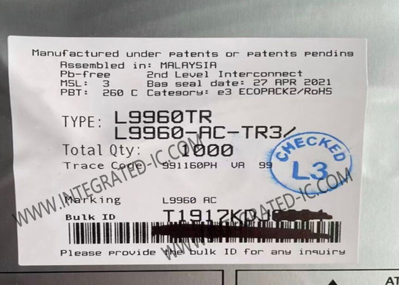Chip de circuito integrado L9960TR SPI automotriz controlador de motor de cepillado de CC programable