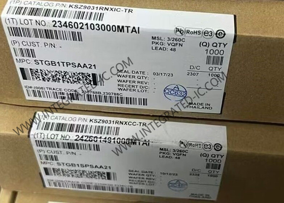 IC Ethernet KSZ9031RNXIC Transceptor Ethernet Gigabit con interfaz RGMII QFN-48