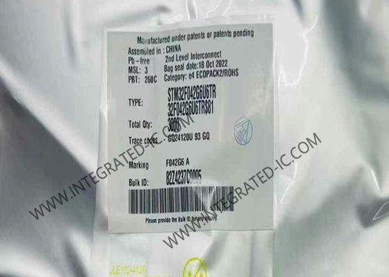 Microcontrolador MCU STM32F042G6U6TR Microcontroladores de núcleo RISC de 32 bits hasta 48 MHz