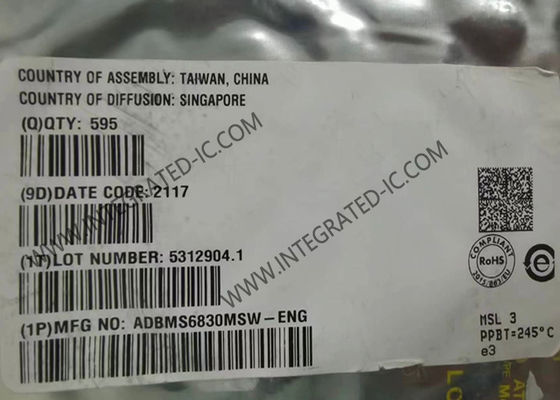 ADBMS6830MSW Integrated Circuit Chip 16-Channel Multicell Battery Monitor QFP80 Package