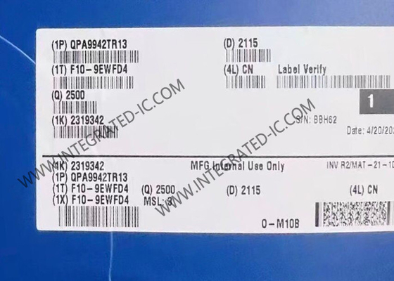 WIFI 6 Chip QPA9942TR13 Amplificador de alta eficiencia de 4 vatios de 3600 MHz