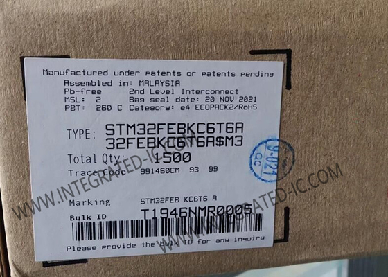 STM32FEBKC6T6A Microcontrolador MCU ARM Cortex M3 Microcontroladores LQFP48 Chips de MCU