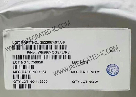 WM8974CGEFL Chip de circuito integrado Mono CODEC con controlador de altavoz QFN24 Audio CODEC