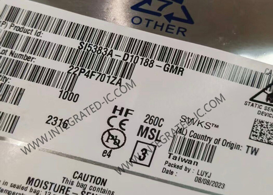 SI5383A-D10188-GMR Chip de circuito integrado de 750 MHz Reloj sincronizador de red LGA56