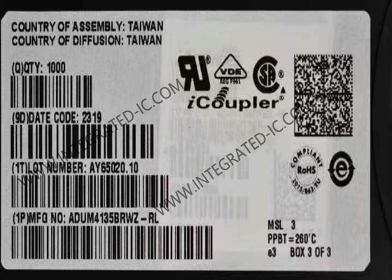 Chip de circuito integrado ADUM4135BRWZ controlador de puerta IGBT aislado con abrazadera Miller