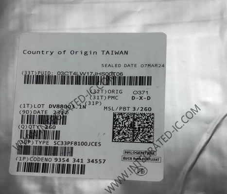 SC33PF8100JCES Chip de circuito integrado de 12 canales para aplicaciones de alto rendimiento