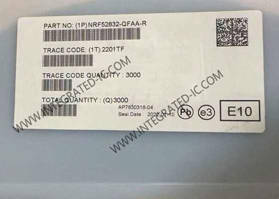 BT IC NRF52832-QFAA Sistema de RF multiprotocolo inteligente de 2,4 GHz en el chip 48-VFQFN paquete