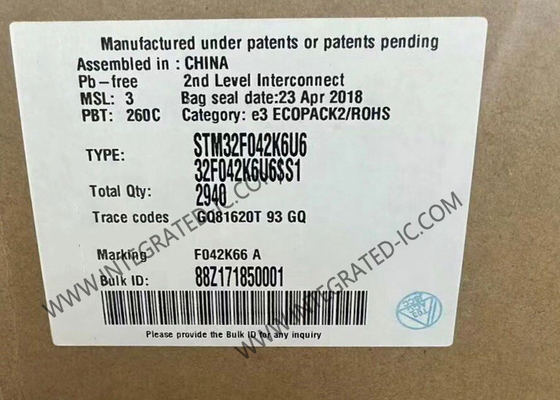 STM32F042K6U6 Microcontrolador MCU 32 bits MCU de núcleo único 48 MHz MCU incrustado
