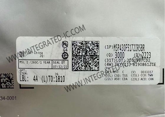 MSP430F5172IRSBR Microcontrolador MCU de 16 bits MCU de 25 MHz Microcontroladores de señal mixta