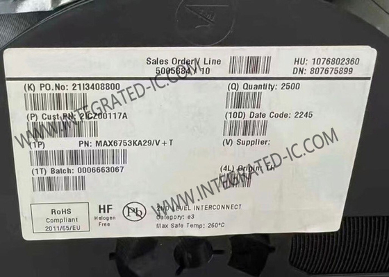 MAX6753KA29 Circuitos de reinicio del chip de circuito integrado μP con retraso de tiempo de tiempo de reinicio/descanso regulable por condensador