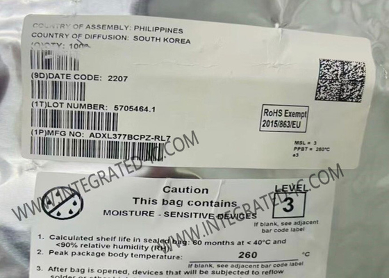 ADXL377BCPZ Sensor IC pequeño acelerómetro de 3 ejes de baja potencia