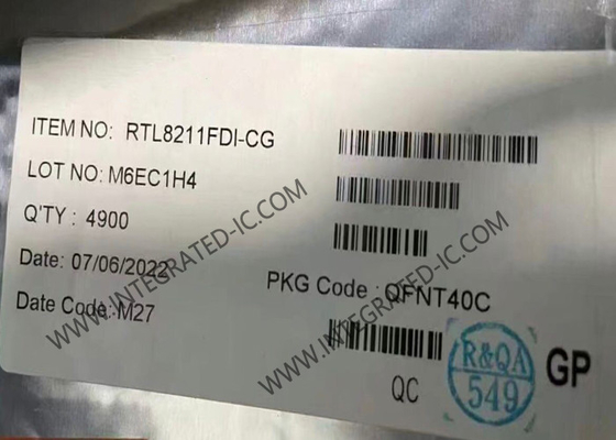 IC Ethernet RTL8211FDI-CG Transceptor Ethernet 10/100/1000M altamente integrado