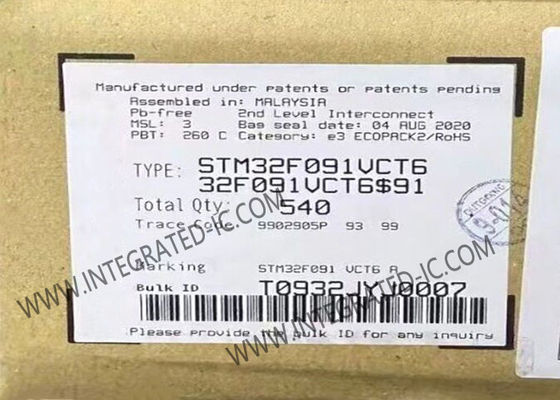STM32F091VCT6 Microcontrolador MCU de 32 bits y 48 MHz ARM Cortex-M0 MCU integrado