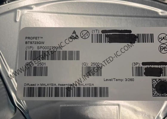 Circuito integrado BTS723GW IC Chip, interruptor de alta potencia inteligente de 7V a 58V con 2 salidas y 2.9 A de corriente