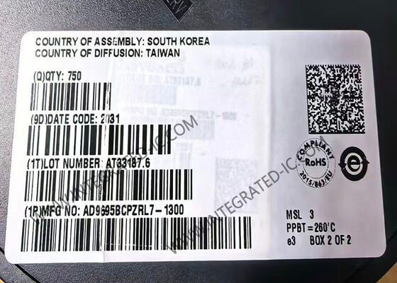 AD9695BCPZRL7-1300 Chip de circuito integrado de 14 bits 1300 MSPS Convertidor analógico a digital doble