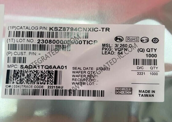 KSZ8794CNXIC Ethernet IC 4 puertos de gestión de Ethernet Switch Chip en el paquete QFN-64