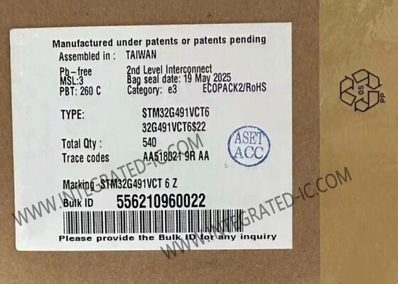 STM32G491VCT6 Microcontrolador MCU hasta 170MHz 32 bits ARM Cortex-M4 MCU LQFP-100