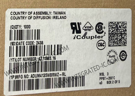 Chip de Circuito Integrado ADUM4135WBRWZ, Controlador de Puerta de Canal Único de 4.61A 5000Vrms, IC SOIC16