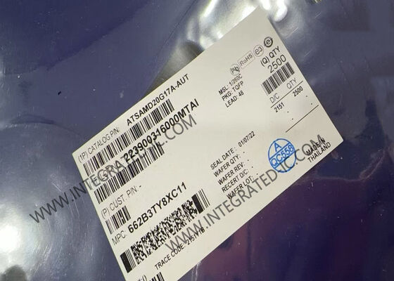 ATSAMD20G17A-AU Microcontrolador MCU de 32 bits de núcleo único con memoria flash de 128 kB y frecuencia de reloj de 48 MHz
