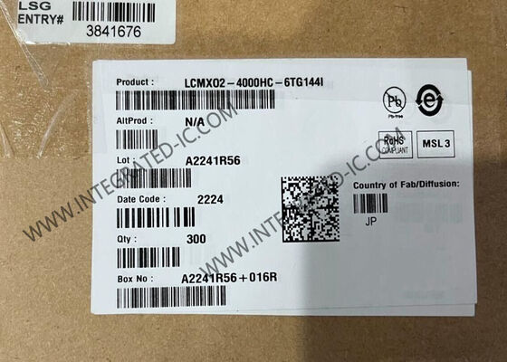 Chip de FPGA (Field Programmable Gate Array) LCMXO2-4000HC-6TG144I con velocidad de 388MHz, 540LAB y encapsulado TQFP144