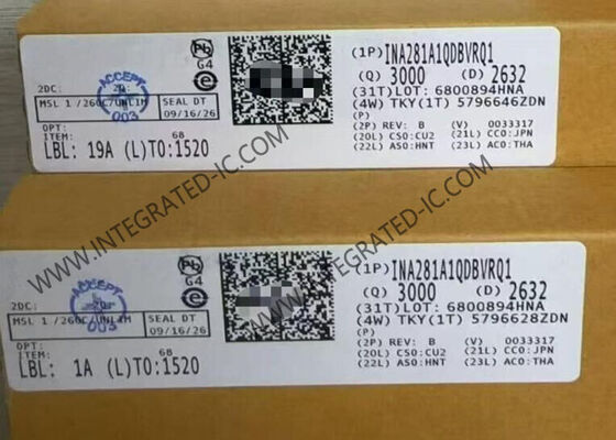 Chip de circuito integrado INA281A1QDBVRQ1 Amplificador de sentido de corriente automotriz de 1.3MHz